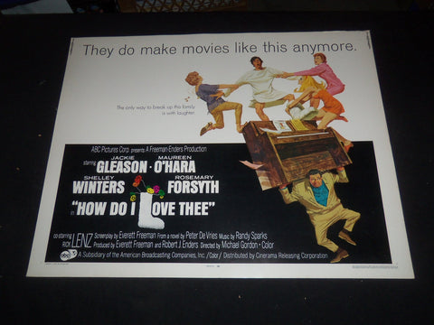 1970 HOW DO I LOVE THEE 1/2 SHEET MOVIE POSTER - JACKIE GLEASON - P 397