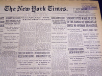 1932 JUNE 9 NEW YORK TIMES - SEABURY GIVES WALKER DATA TO ROOSEVELT - NT 4014