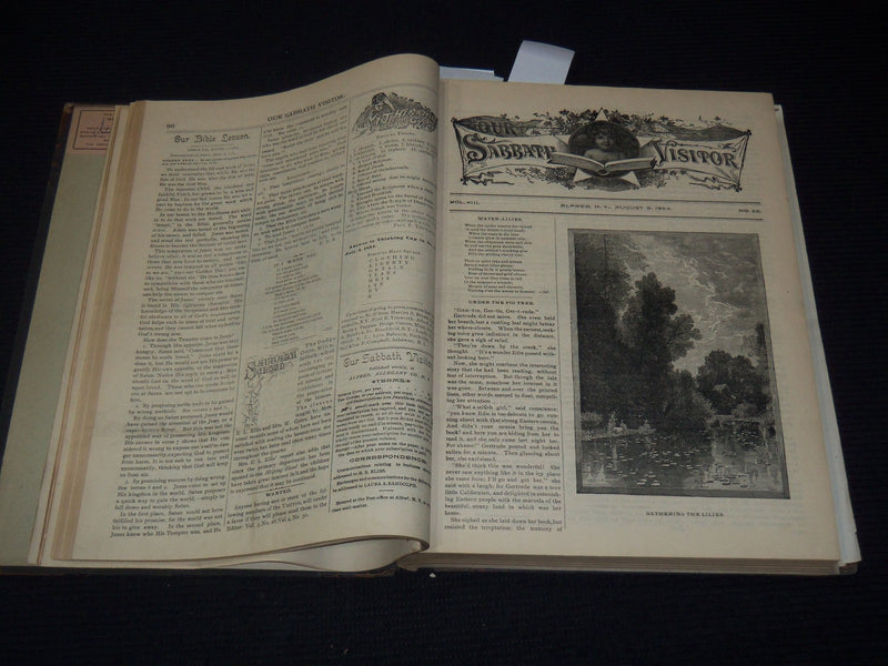 1894-1898 OUR SABBATH VISITOR MAGAZINE BOUND VOLUME - ALFRED CENTRE NY- KD 5403A