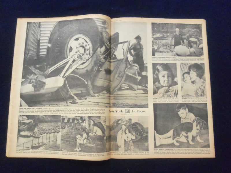 1962 JULY 1 NEW YORK SUNDAY NEWS NEWSPAPER -PAUL BOGARDUS ESCAPES DEATH- NP 6779