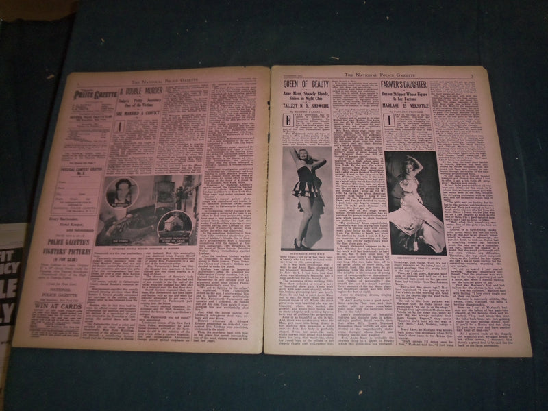 1941 NOVEMBER THE NATIONAL POLICE GAZETTE MAGAZINE - ANNE MACE - B 5889
