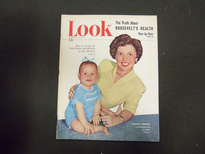1949 FEBRUARY 15 LOOK MAGAZINE - SHIRLEY TEMPLE - GREAT PHOTOS & ADS - ST 2826