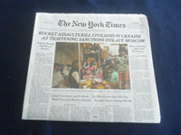 2022 MARCH 1 NEW YORK TIMES - ROCKET ASSAULTS KILL CIVILIANS IN UKRAINE