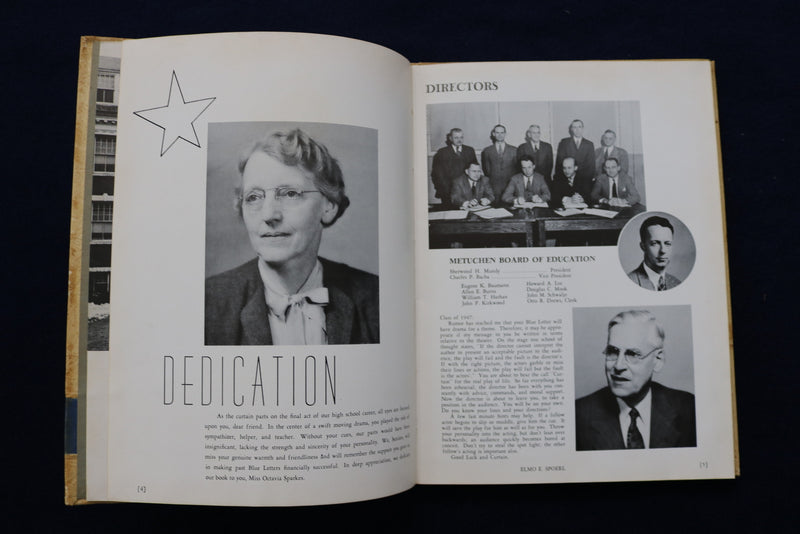 1947 BLUE LETTER METUCHEN HIGH SCHOOL YEARBOOK - METUCHEN, NEW JERSEY - YB 3455