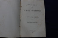 1886 TOWN OF UPTON SCHOOL COMMITTEE REPORT SOFTCOVER BOOK - K 803