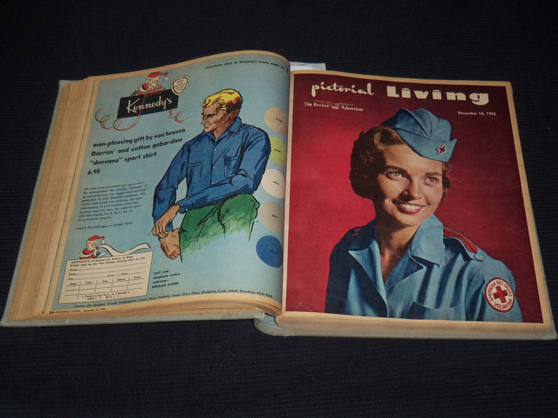 1962-1963 SUNDAY BOSTON ADVERTISER PICTORIAL BOUND VOLUME - KD 3806A