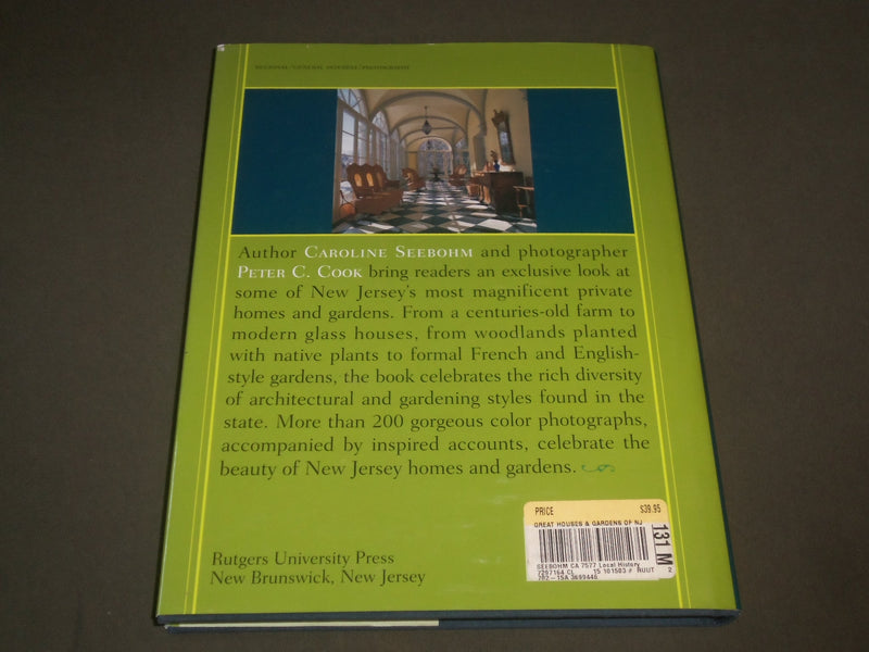 2003 GREAT HOUSES AND GARDENS OF NEW JERSEY BY CAROLINE SEEBOHM - I 1407
