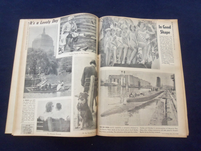 1965 MAY 29 BOSTON RECORD AMERICAN NEWSPAPER -REV. GREELY DEATH THREAT - NP 6299
