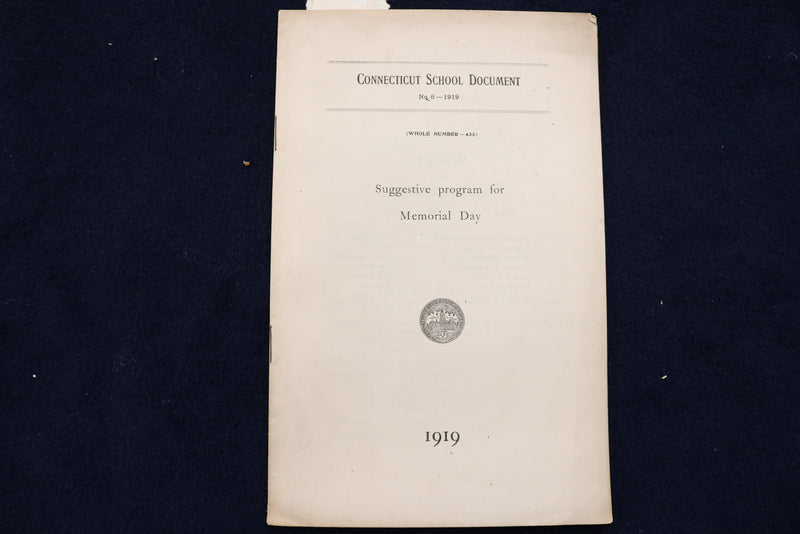 1919-1923 CONNECTICUT SCHOOL DOCUMENT - LOT OF 2 - SOFTCOVER - K 1500