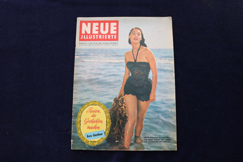 1960 JUNE 18 NEUE ILLUSTRIERTE MAGAZINE - AVA GARDNER COVER - GERMAN - E 23864