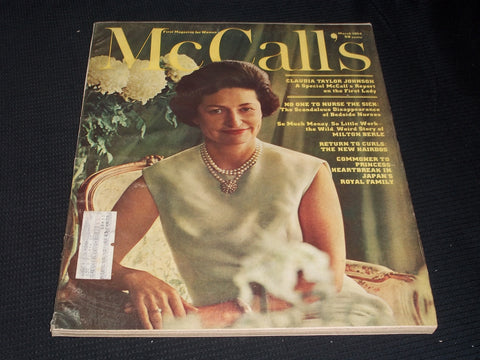 1964 MARCH MCCALL'S MAGAZINE - CLAUDIA TAYLOR JOHNSON FRONT COVER - E 1200