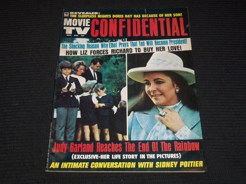 1969 NOVEMBER MOVIE TV CONFIDENTIAL MAGAZINE - ELIZABETH TAYLOR COVER - E 16265