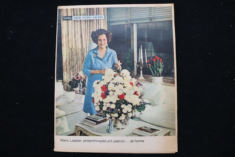 1967 APRIL 9 SUNDAY NY NEWS COLOROTO MAGAZINE - MARY LASKER COVER - E 25481