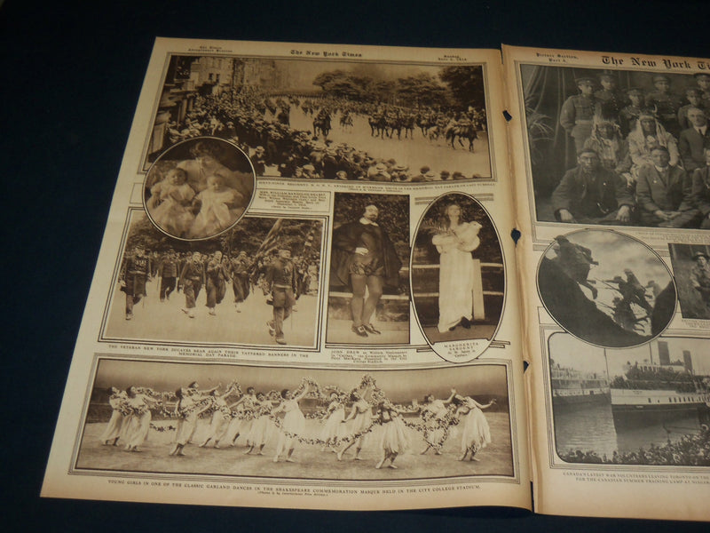 1916 JUNE 4 NEW YORK TIMES ROTO PICTURE SECTION - BELMONT PARK RACES - NT 8965