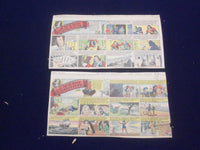 1944 THE THREE MUSKETEERS COLOR COMIC STRIPS - CUT-OUT - LOT OF 5 - NP 5220