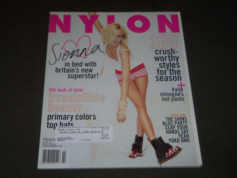 2007 FEBRUARY NYLON MAGAZINE - SIENNA MILLER COVER - FASHION - B 4202