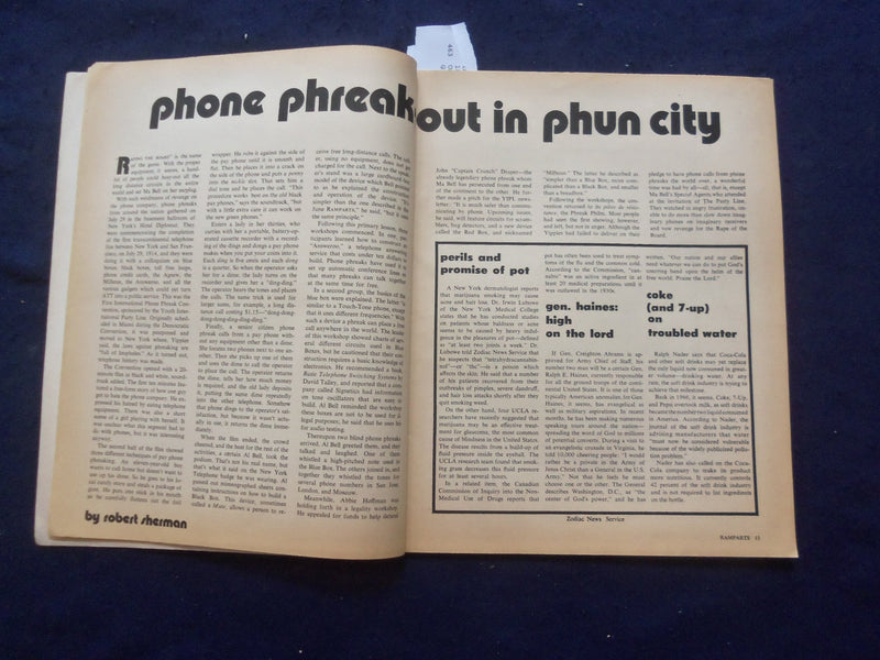 1972 OCT RAMPARTS MAGAZINE -CLIFFORD IRVING INTERVIEW BY ABBIE HOFFMAN- SP 5746Z