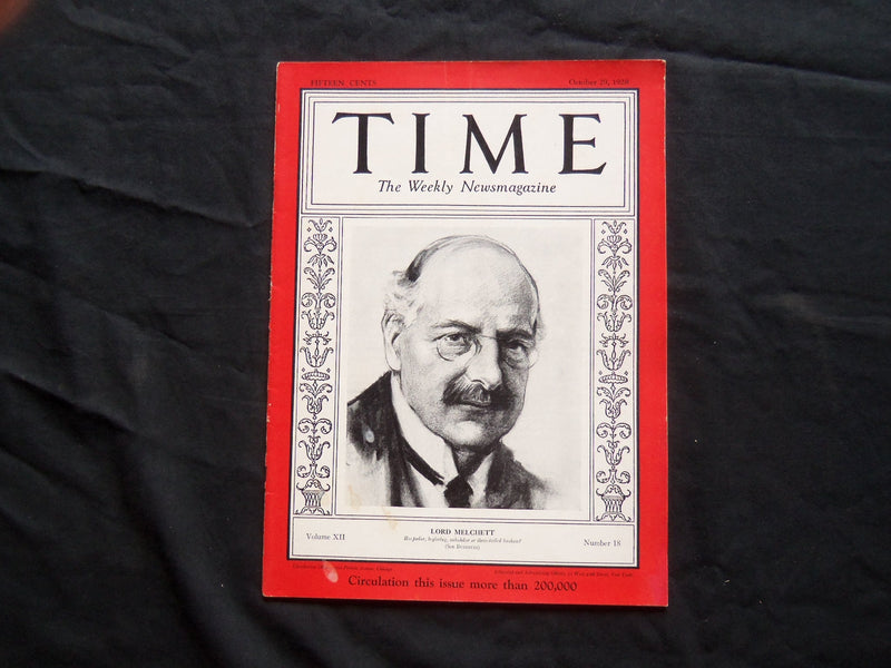 1928 OCTOBER 29 TIME MAGAZINE - LORD MELCHETT - T 181