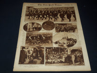 1922 APRIL 9 NEW YORK TIMES PICTURE SECTION - BATTLE FLAGS -NICE PHOTOS- NT 9481