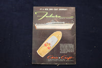 1957 FEBRUARY MOTOR BOATING MAGAZINE - AN ILLUSTRATED BOAT COVER - E 11697