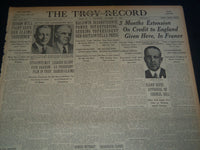 1931 OCT 31 TROY MORNING RECORD NEWSPAPER - EDISON WILL - FIGHT SOON - NT 7490