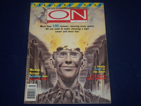 1989 JANUARY ON VIDEO MAGAZINE PREMIERE ISSUE - BRAZIL - MICHAEL KEATON - J 1554