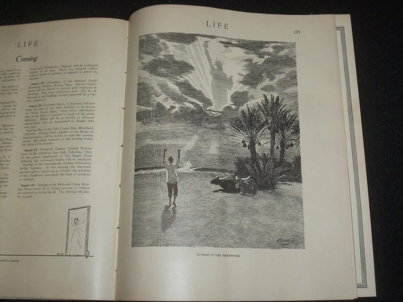 1913 AUGUST 14 LIFE MAGAZINE - SUMMER JOYS - NICE ILLUSTRATED COVER - ST 6490