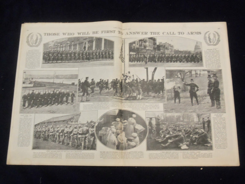 1917 APRIL 5 LESLIE'S WEEKLY MAGAZINE - U. S. BATTLESHIP - ST 6137