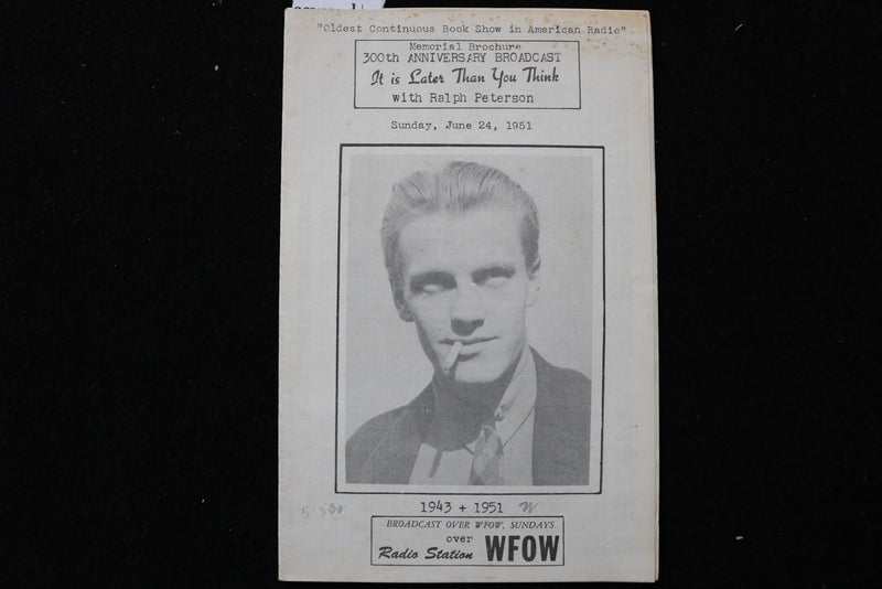 1951 WFOW BOOK SHOW MEMORIAL BROCHURE 300TH BROADCAST - SOFTCOVER - K 3012