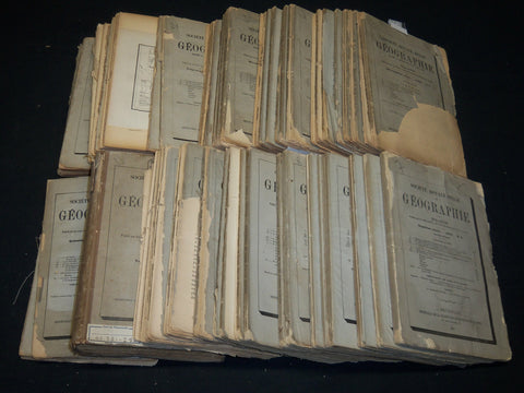 1877-1904 SOCIETE BELGE DE GEOGRAPHIE BULLETIN LOT OF 108 ISSUES - MAPS - WR 141