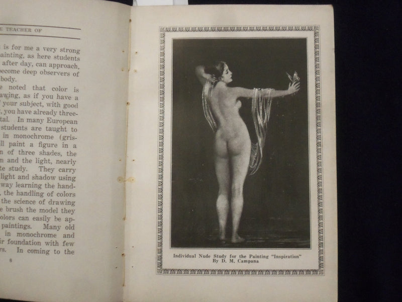 1900'S THE TEACHER OF FIGURE PAINTING BY D. M. CAMPANA - J 8456