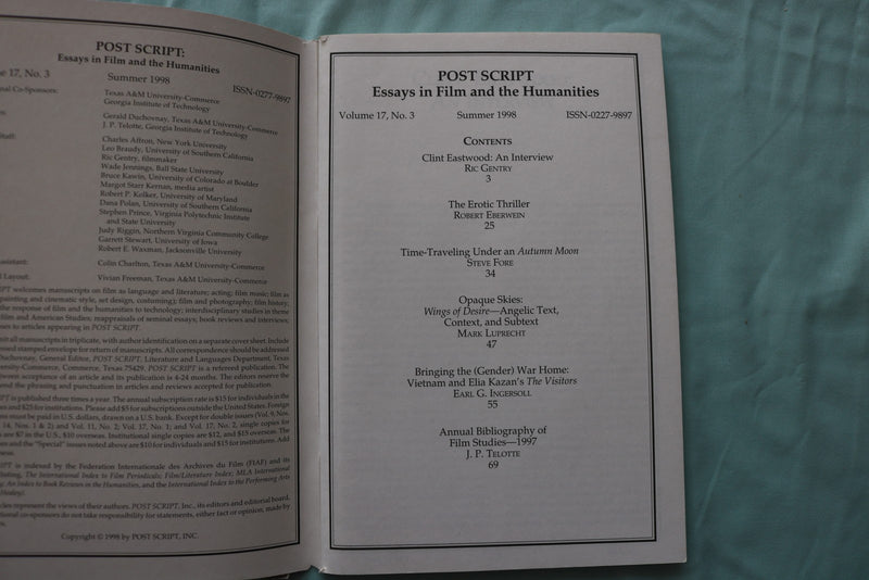 1993-1998 POST SCRIPT - ESSAYS IN FILM & HUMANITIES BOOKS - LOT OF 10 - O 3937