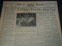 1964 DEC 11 PANAMA STAR & HERALD NEWSPAPER - 19 WHITES FREED IN KLAN - NT 7591