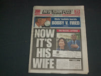 2002 OCTOBER 2 NEW YORK POST NEWSPAPER - METS FIRE BOBBY VALENTINE - NP 4146
