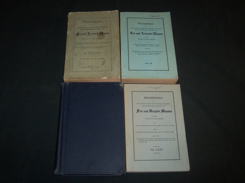 1919-1972 FREE AND ACCEPTED MASONS LOT OF 7 - GRAND LODGE OF NEW JERSEY- KD 1406