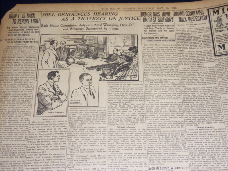 1910 MAY 28 THE BOSTON HERALD - DR. KOCHM BACILLUS DISCOVERER DEAD - BH 333