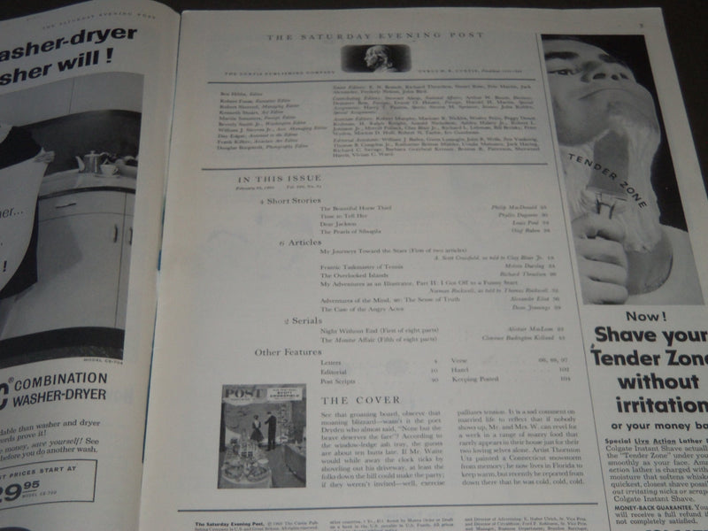 1960 FEB 20 THE SATURDAY EVENING POST MAGAZINE - NORMAN ROCKWELL AD - SP 2284