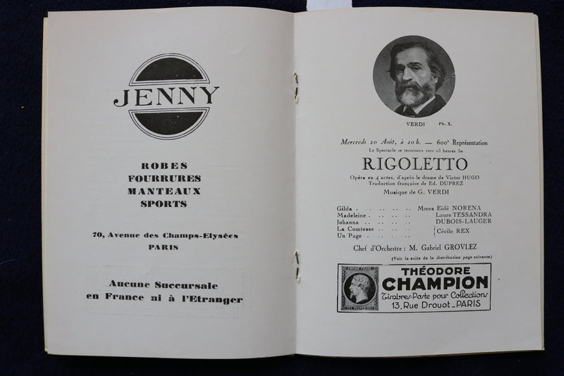 1930 ACADEMIE NATIONALE DE MUSIQUE ET DE DANSE-ENGLISH/FRENCH-SOFTCOVER - K 1526