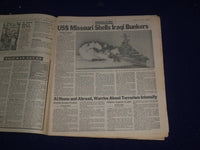 1991 FEBRUARY 5 PHILADELPHIA DAILY NEWS - BATTLESHIP JOINS IRAQ ASSAULT- NP 2989