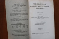 1938 OCTOBER JOURNAL OF ENGLISH AND GERMANIC PHILOLOGY - SOFTCOVER BOOK - K 3240
