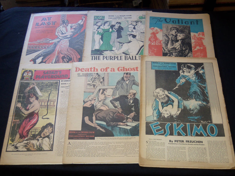 1935 PHILADELPHIA RECORD BOOK OF THE WEEK CLUB SUPPLEMENTS LOT OF 22 - NP 2399U