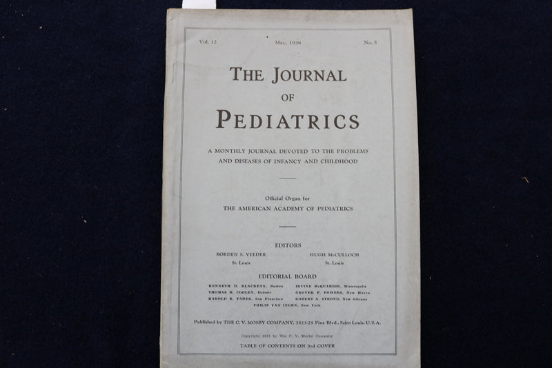 1938-1939 THE JOURNAL OF PEDIATRICS MAGAZINE - LOT OF 4 - O 3400