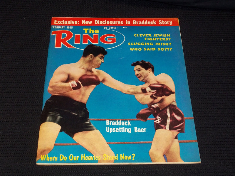 1965 FEBRUARY THE RING MAGAZINE - BRADDOCK BAER BOXING COVER - E 3344