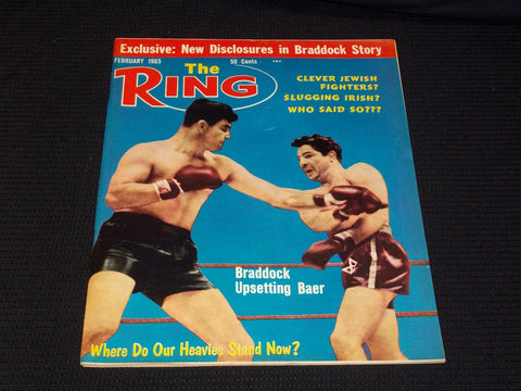 1965 FEBRUARY THE RING MAGAZINE - BRADDOCK BAER BOXING COVER - E 3344