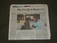 2018 OCTOBER 28 NEW YORK TIMES - 11 KILLED IN PITTSBURGH SYNAGOGUE