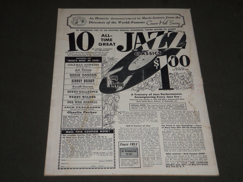 1955 JAN 15 SATURDAY REVIEW OF LITERATURE MAGAZINE - ALBERT SCHWEITZER - ST 4934