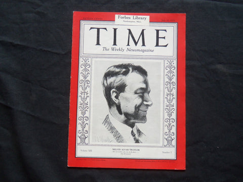 1928 JULY 30 TIME MAGAZINE - MELVIN ALVAH TRAYLOR - T 170
