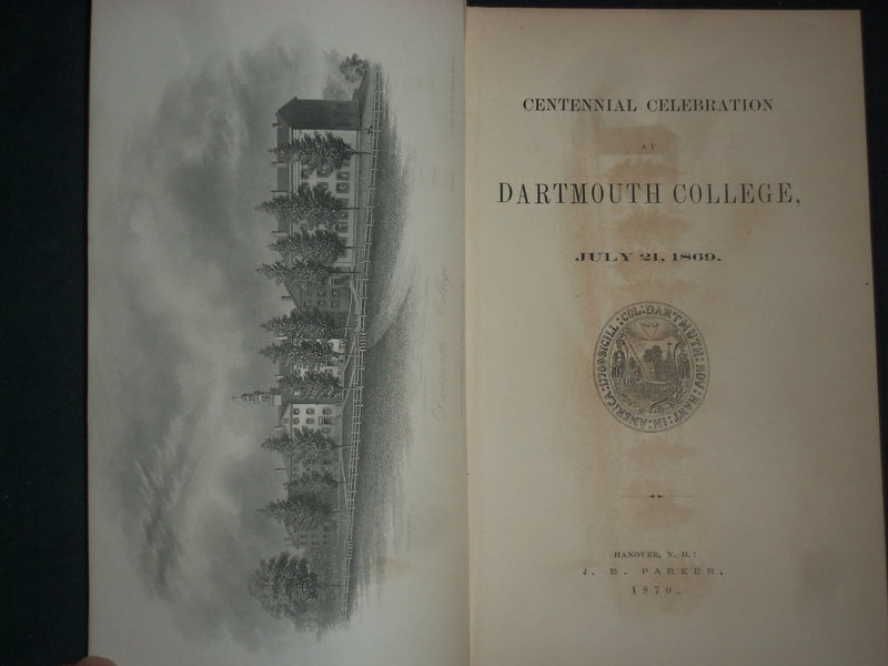 1869 DARTMOUTH COLLEGE CENTENNIAL CELEBRATION - J 4393