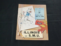 1966 SEPTEMBER 17 ILLINOIS VS. S.M.U. FOOTBALL PROGRAM - J 3738