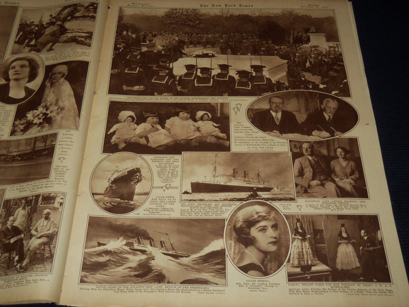 1925 NOVEMBER 22 NEW YORK TIMES PICTURE SECTION - STEAMSHIP LENAPE - NT 9495